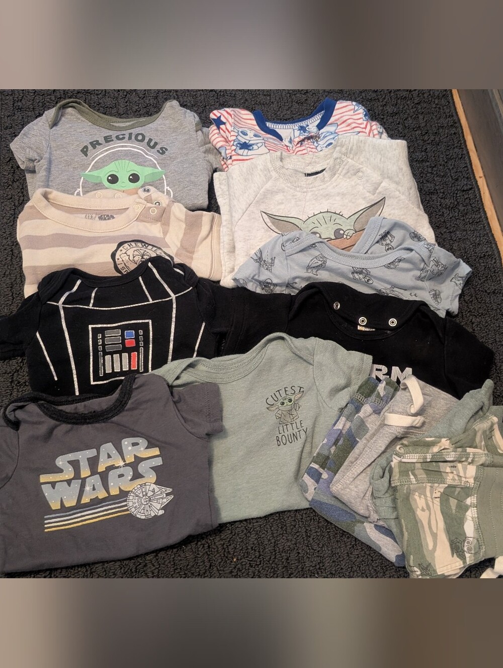 Star Wars Baby/Toddler 3-6M Green & Gray - Baby Yoda Bundle